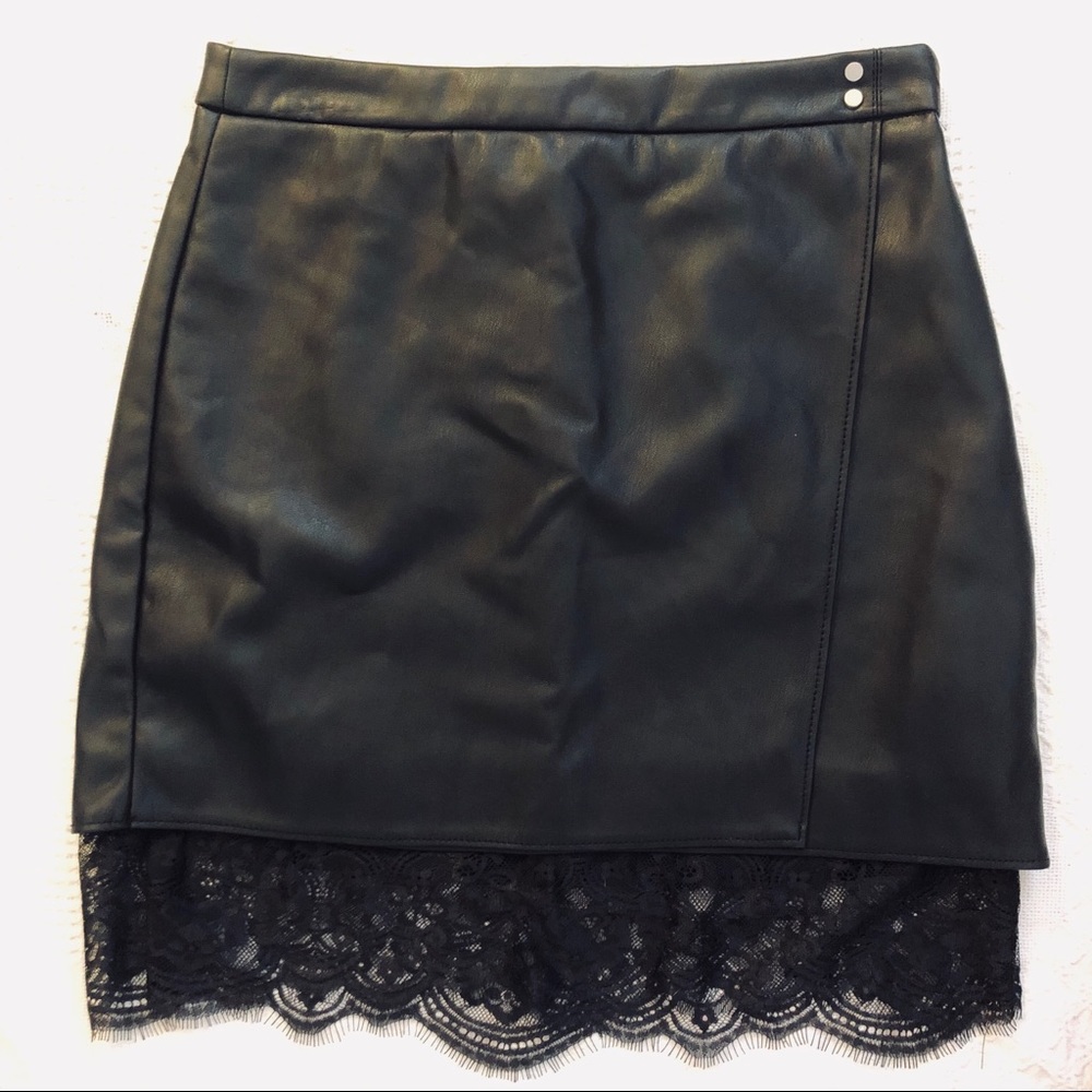 NWOT Faux Leather Skirt